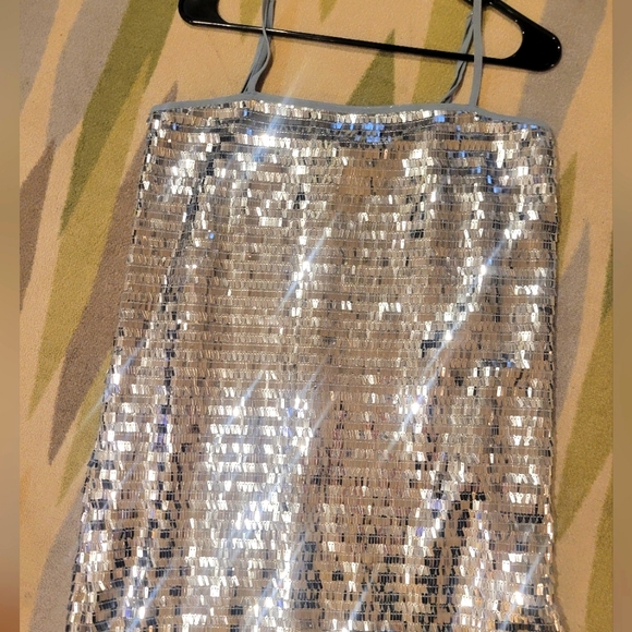 NWT Sequin Mini Dress Lined with Adjustable Straps - Picture 3 of 8